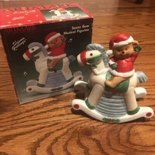 Artmark Santa Best Musical Figurine In Original Box 1990 Vintage