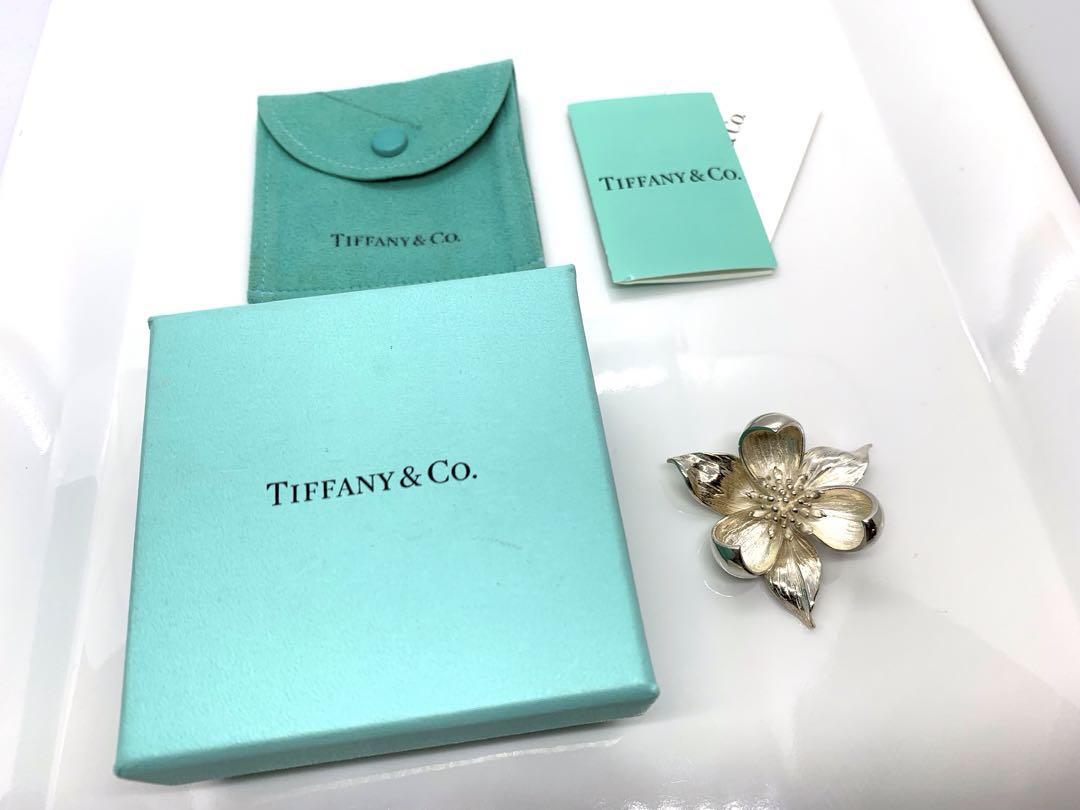 Tiffany & Co. authentic flower brooch silver 925 size 4.3cm Tiffany & Co. authentic flower brooch silver 925 size 4.3cm