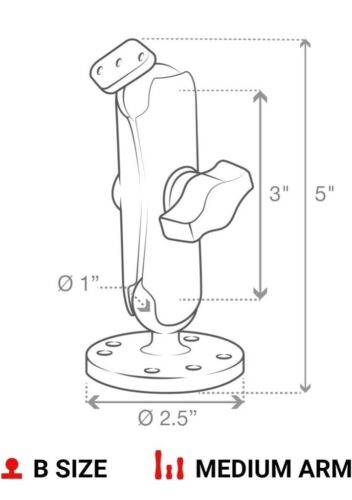 Phone/Tablet/GPS/Screen Holder RAM Mount Heavy Duty Industrial Mount Any Weather - Picture 8 of 9