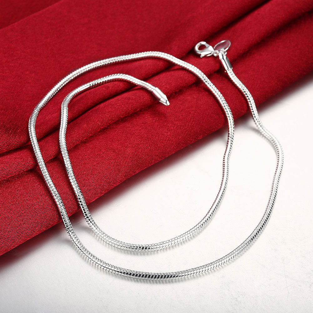 Chaine serpent en argent pour le quotidien collier mixte 3 mm longueur 60cm
