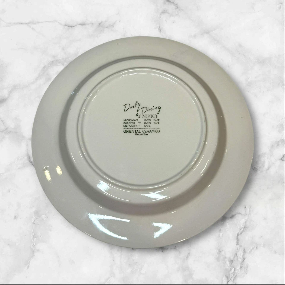 Nikko Daily Dining Brown & Blue Dinner Plates | Set of 4 | Excellent Condition - Image 4 of 4