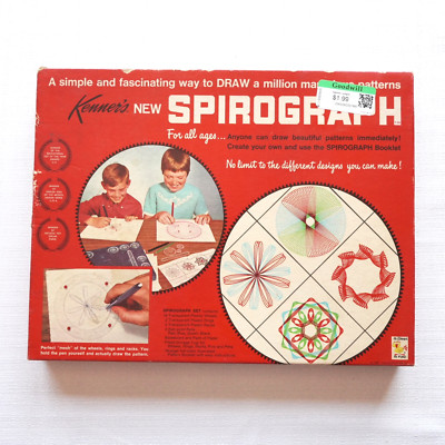 Vintage 1967 Kenner Spirograph Complete Drawing Set Kids Toy Original Box USA