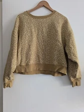 Rylee Cru abstract cherry print boxy oversize sweatshirt size M