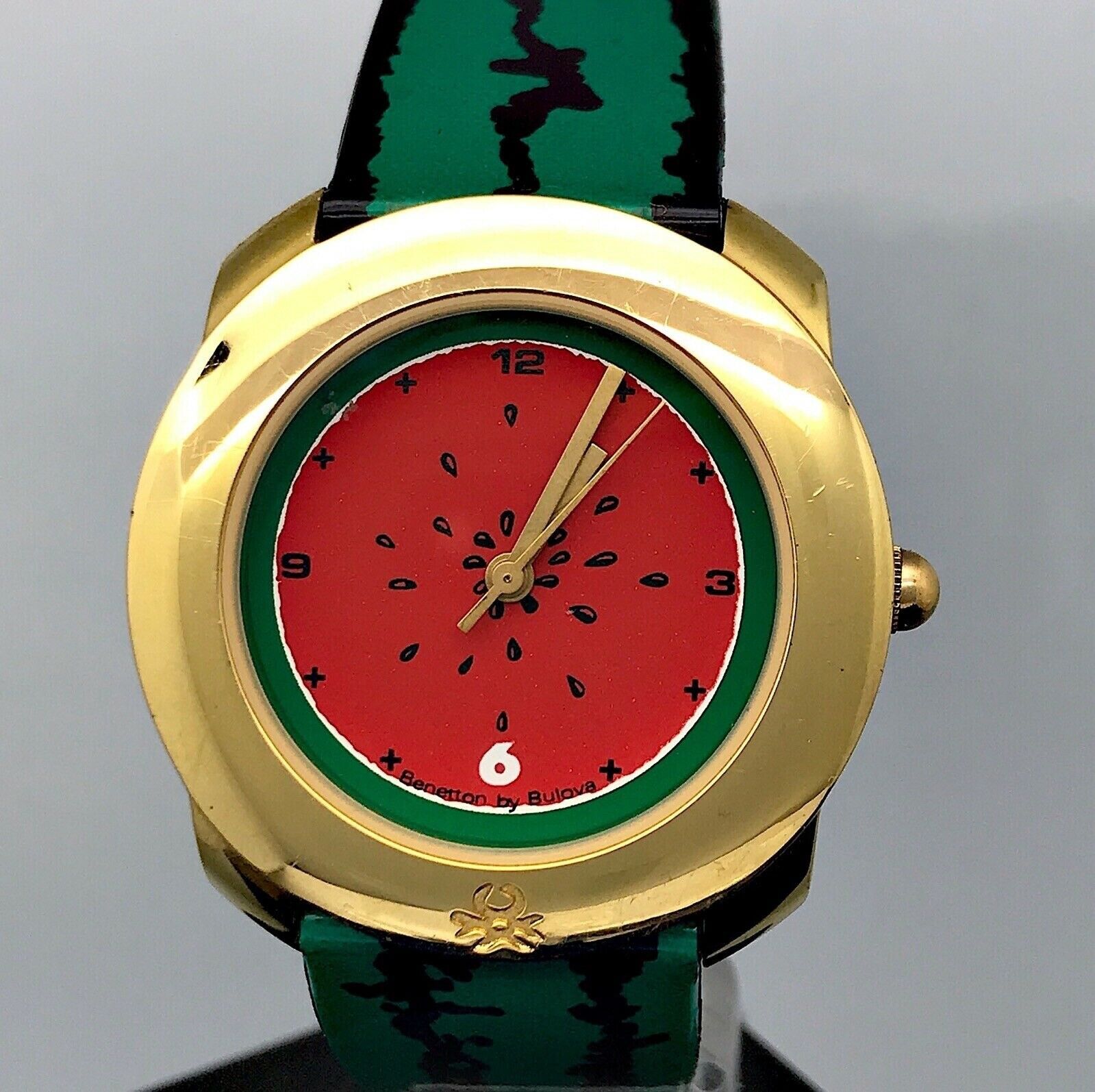NOS Neu Benetton By Bulova 930.2320 Kal. 5621.01 Uhren Vintage Uhr 34mm MAG2