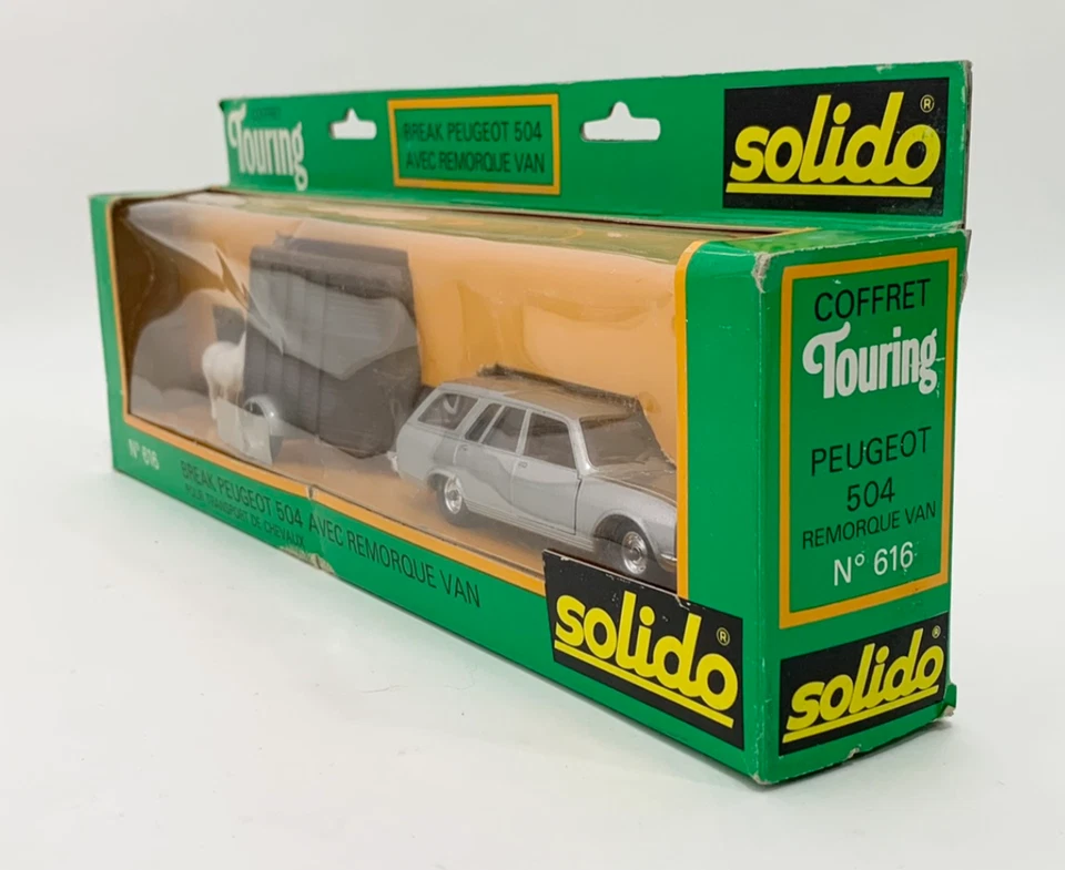 Coche modelo diecast Solido Break Peugeot 504 con portacaballos #616 1/43 23917 Foto 2 de 4