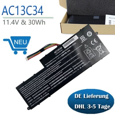 Neu Laptop AC13C34 AKKU FÜR Acer Aspire V5-122P AC13C34 3ICP5/60/80 30Wh
