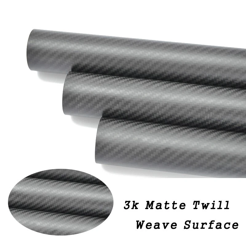 3K Carbon Fiber Tube 5 8 10 12 16 20 22 25 30 32 34 40 42 44 50 60mm x500mm Pipe - Image 4 of 4