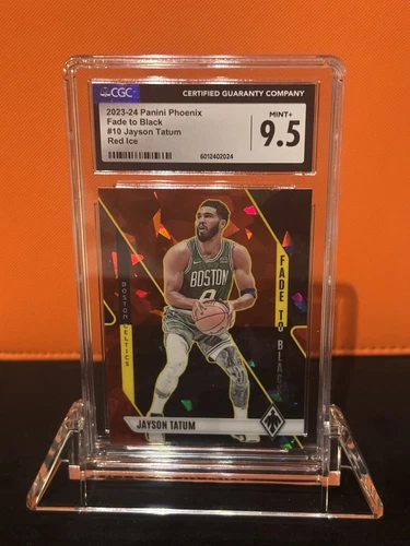 2023-24 Panini Phoenix - Fade to Black Red Ice #10 Jayson Tatum CGC 9.5