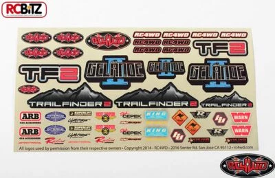 RC4WD Logo Decal Sheet Logo Emblem Sign Sticker TF2 G2 ARB Warn InterCo Z-S1274
