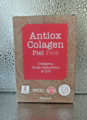 ANTIOX COLAGEN PIEL  30 tablets Gluten Free Brand DELIPLUS Made in Spain 
