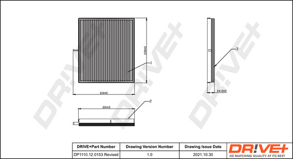 Dr!ve+ DP1110.12.0153 Filter, Innenluft FüR Chevrolet, Daewoo-image