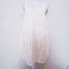 Jovovich Hawk Target Juniors  Cream Yellow Eyelet Summer Sun Dress (7) NEW