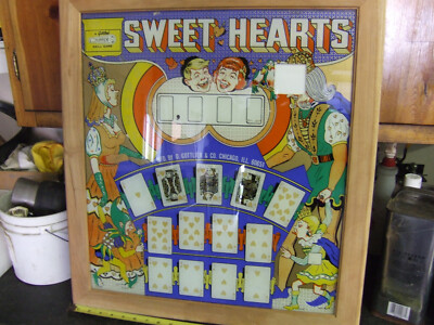 Bally bingo pinball MAN CAVE WALL HANGER BACK GLASS