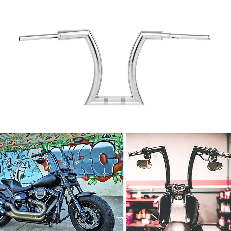 Manillar de suspensión de mono cromado de 18" de elevación 2" apto para Harley Softail Dyna Low Rider Foto 2 de 4