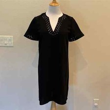 Madewell Black Ballad Tunic Dress F8760 Shift Short Sleeve Size 0