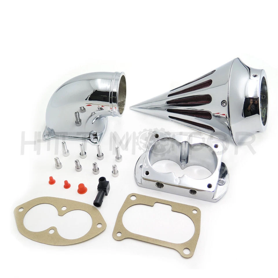 Filtro filtro de aire cromado Spike para 02-09 Kawasaki Vulcan 1500 1600 Mean Strea Foto 2 de 4