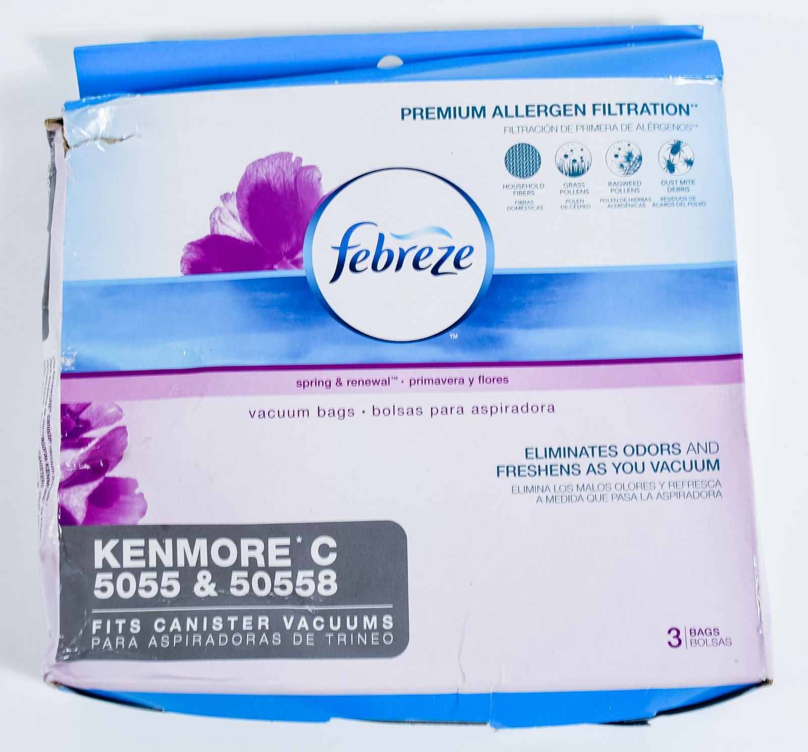 Febreze Spring & Renewal Vacuum Bags KENMORE C 5055 & 50558 CANISTER