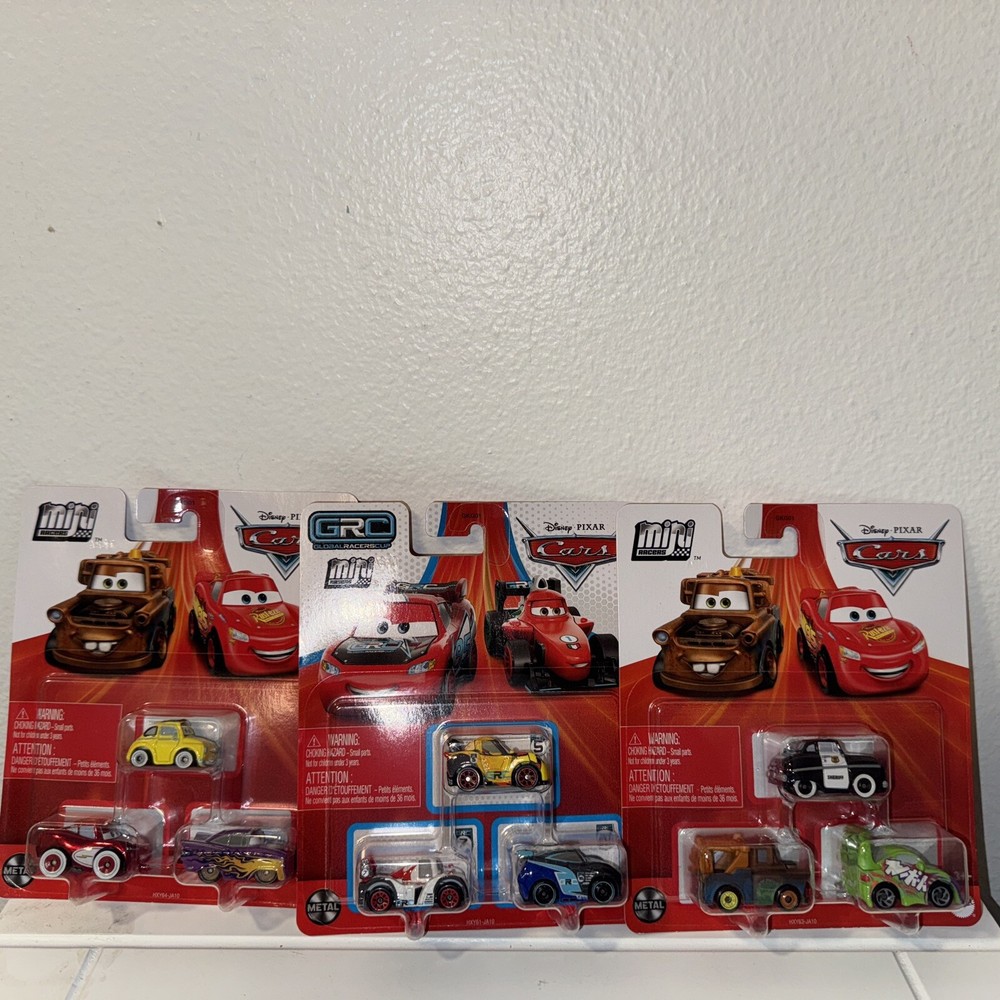 Disney Pixar Cars GRC !  3 Pack Mini Racers Lot of 3 Packs 2024