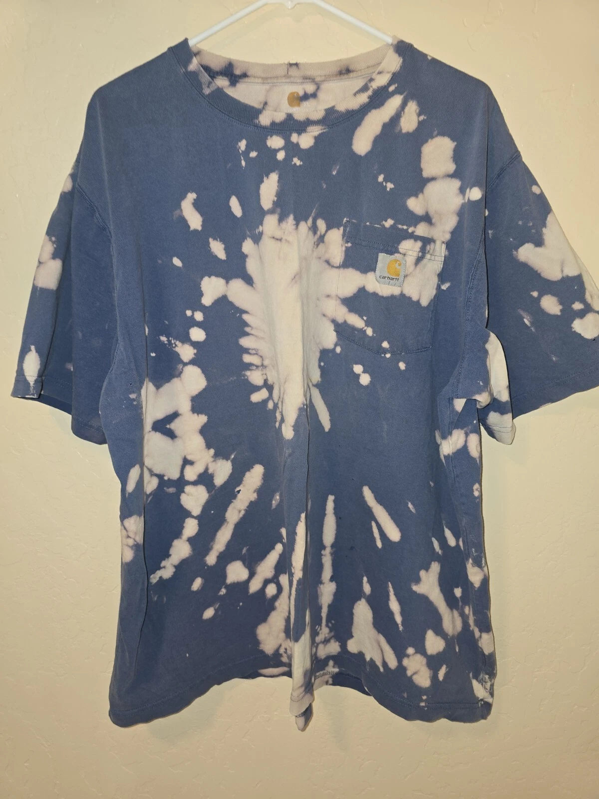 TIE DYE Carhartt T Shirt Men's XL Short Sleeve Pocket OG FIT K87 RYL FAll 2013