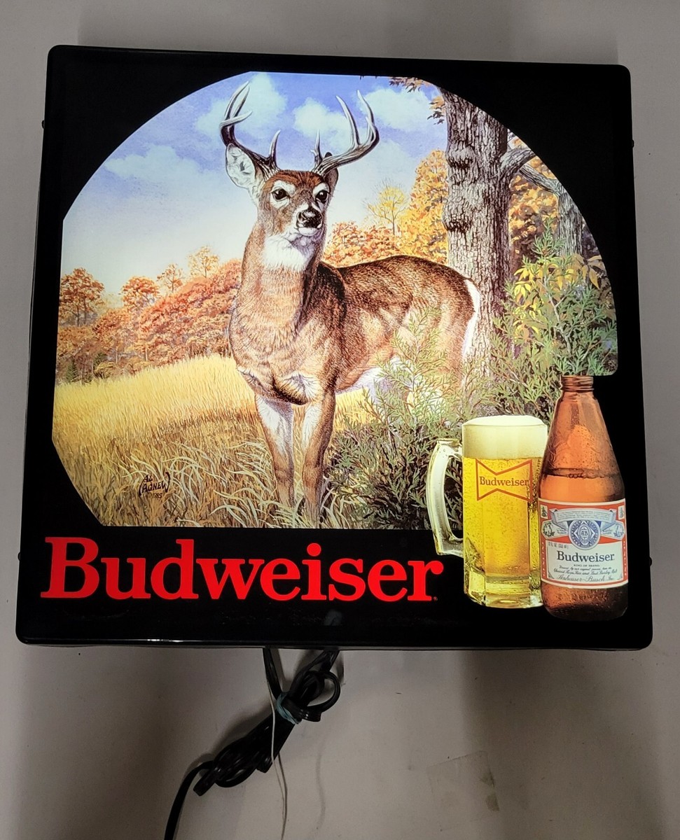 Budweiser Buck Outdoors Lighted Sign READ | eBay