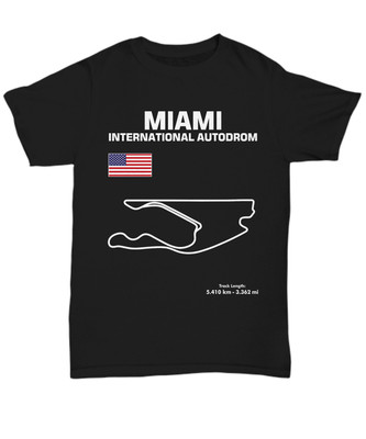Track Outline Series Miami International Autodrom v2 shirt - Unisex Tee