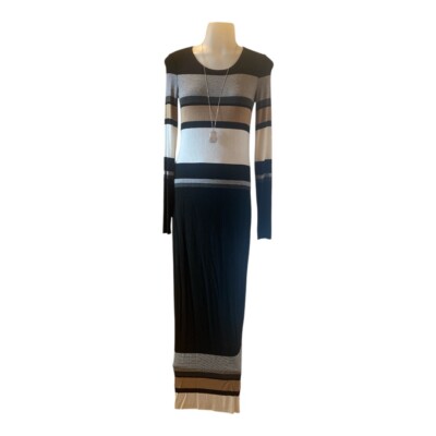 Bailey 44 Striped Maxi Dress Long Sleeve Casual Comfortable XS