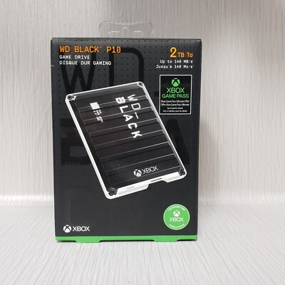 WD_BLACK P10 2TB Game Drive for Xbox Portable External Hard Drive