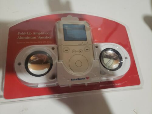 Fold-Up Amplified Aluminum Speaker For Ipod, Mini Ipod, MP3, MP4 - Picture 3 of 5