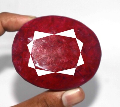 New Year Sale 800.00 Ct Blood Red Ruby Oval Shape African Certified Gemstone NMN