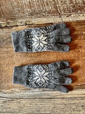 knitted gloves lined heather gray NWOT read listing M/L