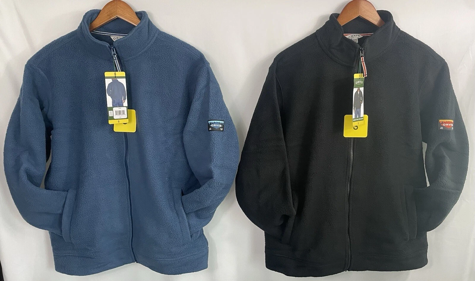 Orvis Men’s Full Zip Fleece Jacket Lot of 2 Black & Blue Pick Your Size NWT
Opens in a new window or