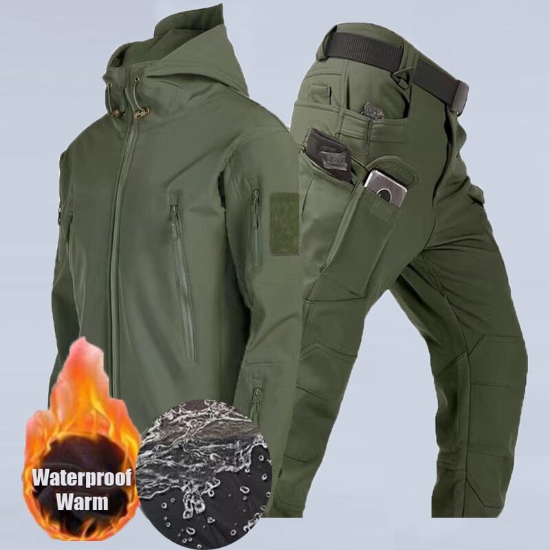 Trousers Waterproof Sets Men's Tracksuits Thermal Jackets Coat Camping Hiking US