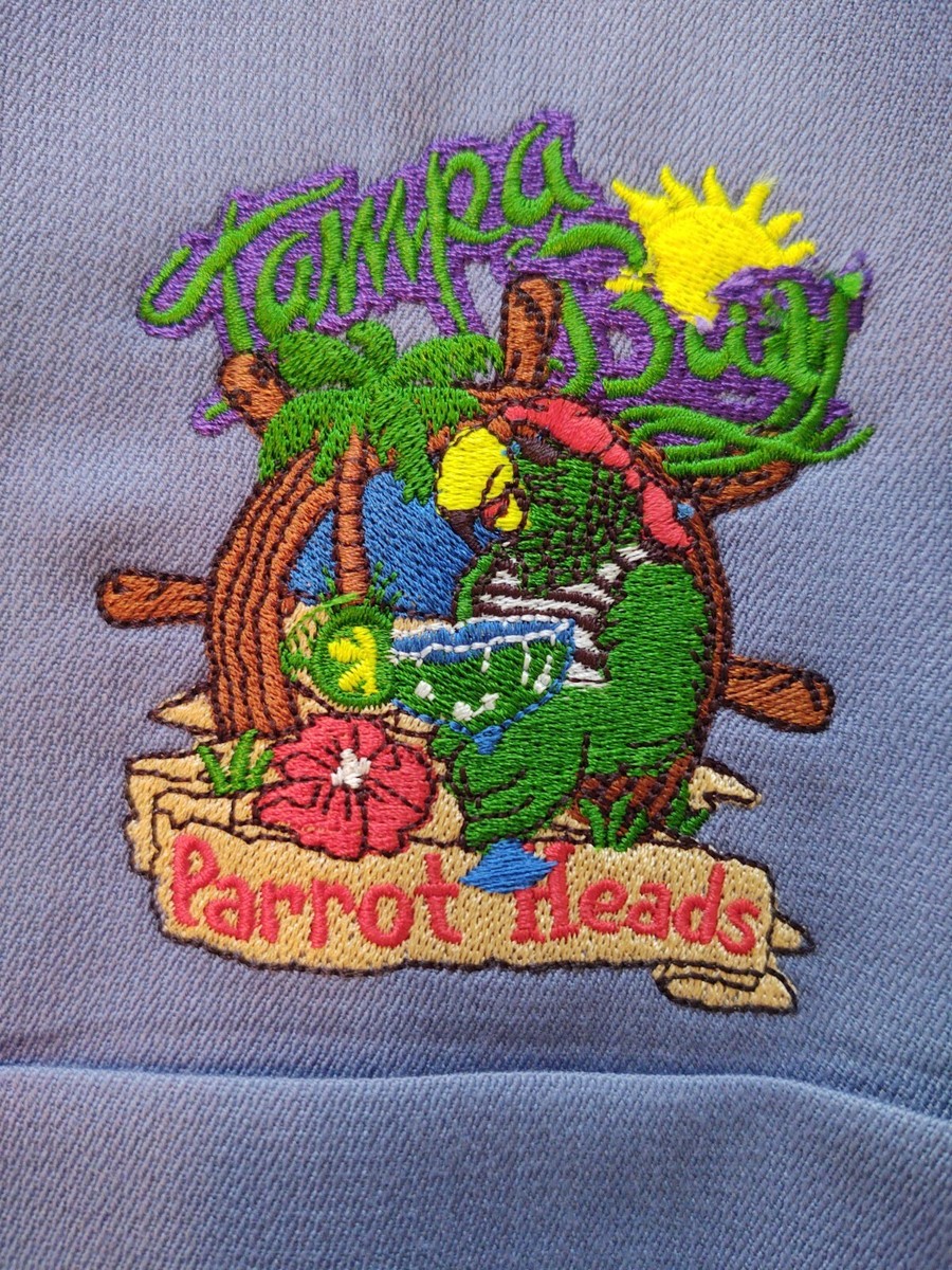 Jimmy Buffett ParrotHeads Tampa Bay Button Up Shirt Blue/Port Authority Sz XL View 5