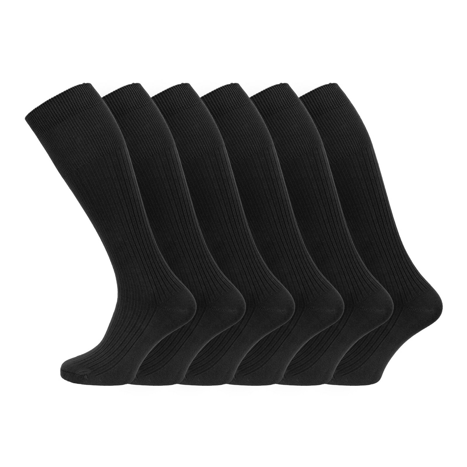 Mens Extra Long 100 Soft Cotton Hand Linked Toe Knee High Socks UK 611 BLACK eBay