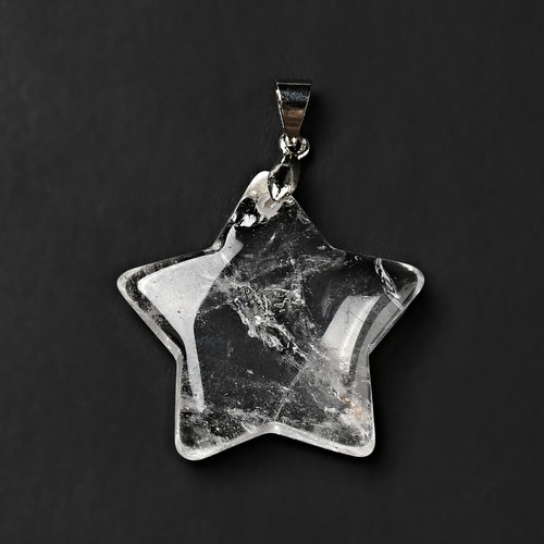 Pendentif Améthyste Étoile - Pierre Naturelle - Collier Femme Avec Cordon Offerte