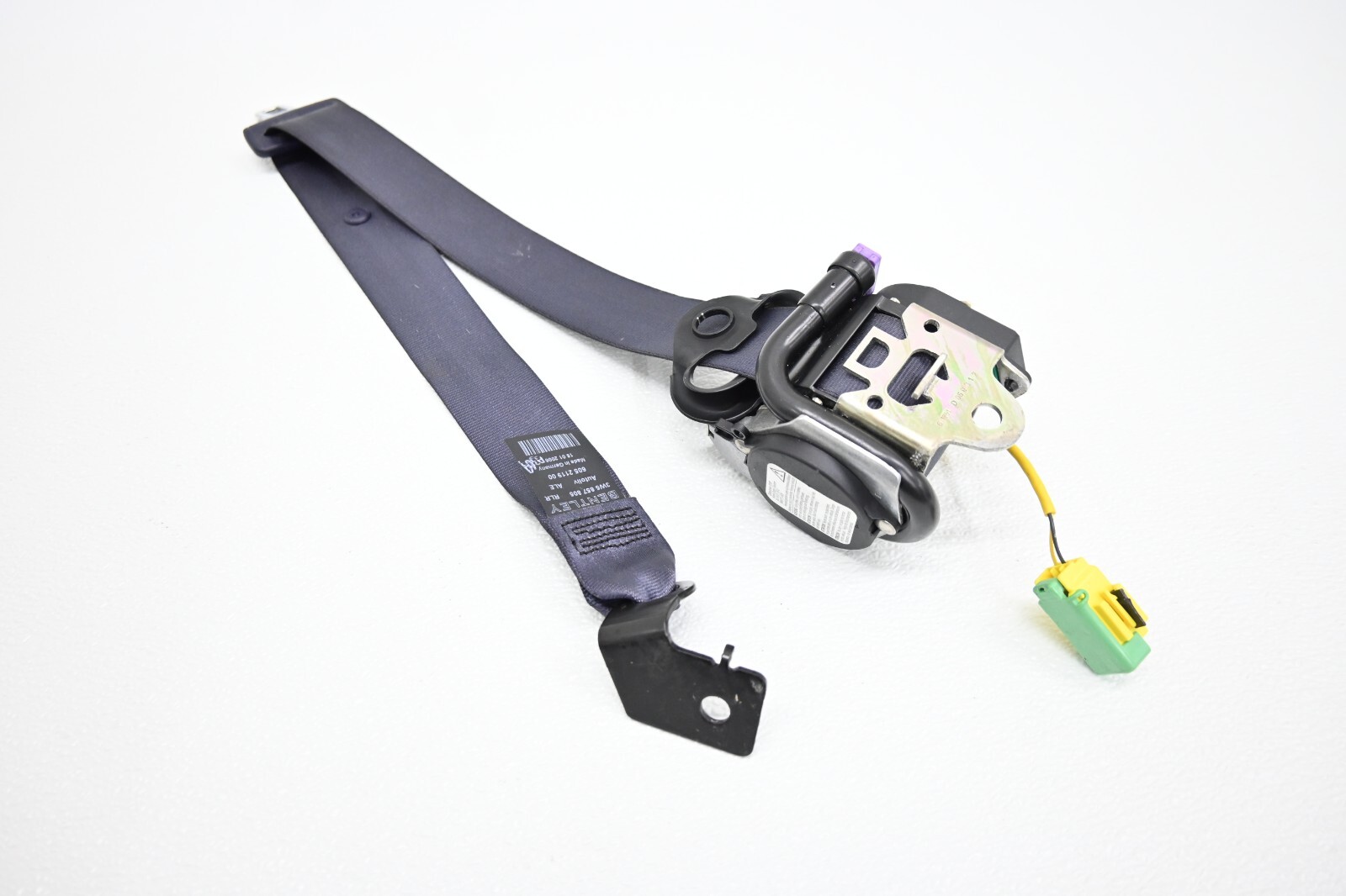 ⭐ 06-12 Bentley Continental Rear Left Seat Belt Retractor Strap Blue Oem