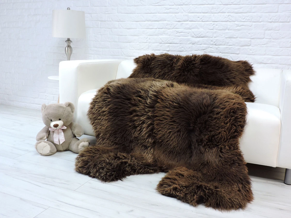 Tappeto Morbido A Forma Di Orso 1,4 X 1,8 M – Finta Pelliccia Di Pecora – Per Cameretta, Soggiorno E Camera Da Letto