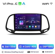 RADIO 2 DIN 9" PER FIAT DOBLÒ ANDROID GPS BLUETOOTH USB NAVIGATORE CARPLAY 2/32