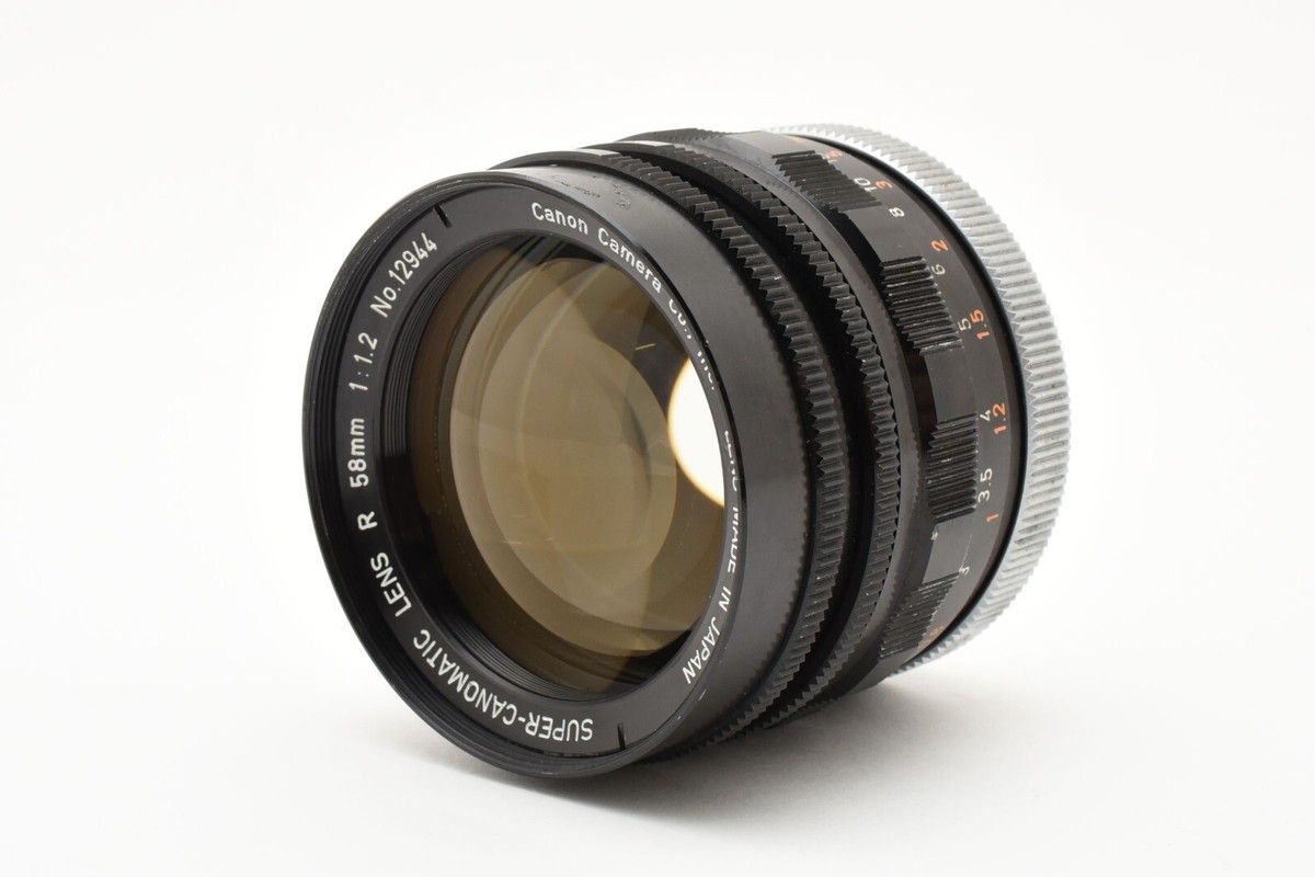 キャノン Super Canomatic R 58mm f/1.2 1050 Problem!! Canon Super Canomatic R 58mm f/1.2 MF Lens 1050 | eBay