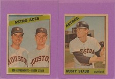 2 Card Lot 1966 Venezuela Topps Rusty Staub #106 273 Astros Venezuelan VG-EX+