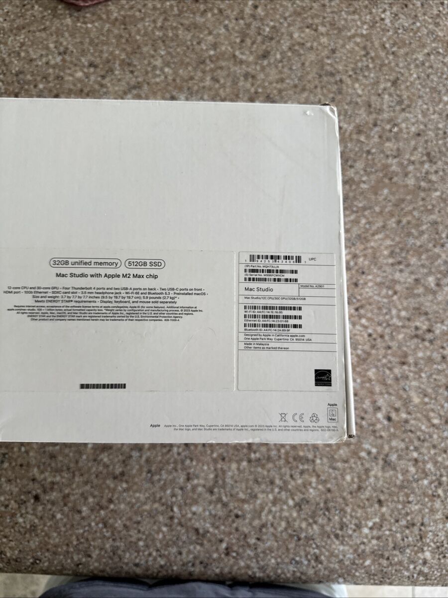 Apple Mac Studio M2 Max 512GB SSD 32GB RAM FACTORY SEALED Apple Mac Studio M2 Max 512GB SSD 32GB RAM FACTORY SEALED