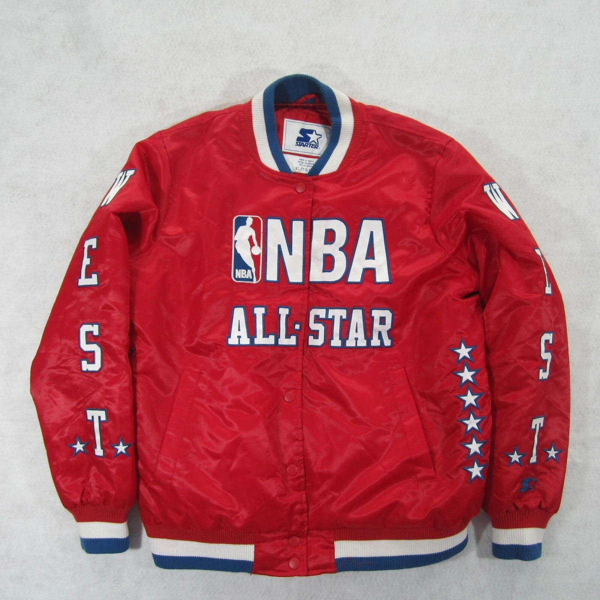 RARE NBA ALL STAR West Hardwood Red Varsity Starter Jacket Sz XL- Atlanta |  eBay