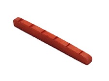 43mm Orange Dyed Bone Nut for Strat / Tele Style Guitars