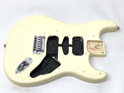 REAL Fender Squier Strat 2-PT TREMOLO BODY w/ HARDWARE Olympic