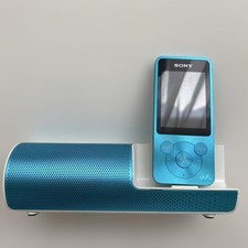 Sony Walkman Speaker Set Blue White Portable Audio System Ready to Use
