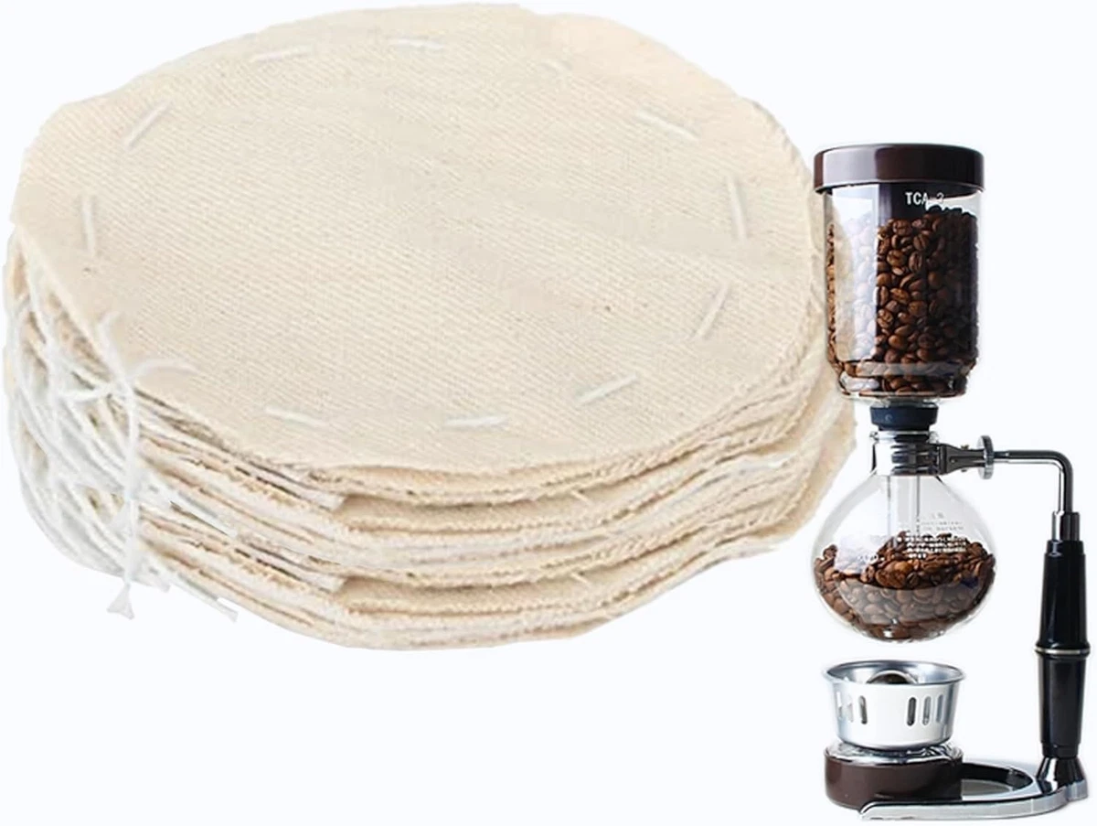 10 Filtri In Nylon Per Caffè Sifone – Rotondi, Riutilizzabili, Per Gocciolatore (Qualità Alimentare) - 2