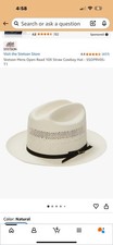 Stetson Open Road Vented Straw Natural 7 3/8 Western Look