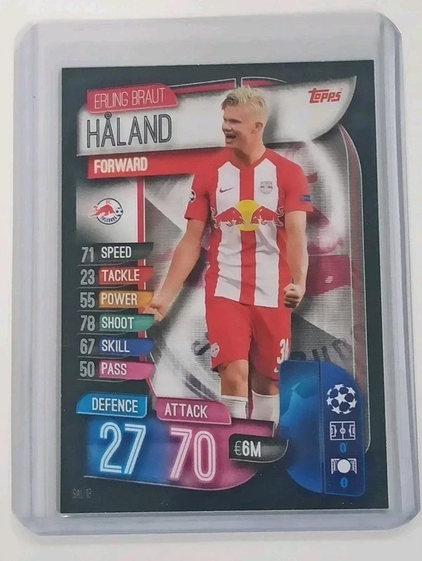 topps match attax 2019 20 card rookie haaland salisburgo sal13