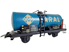 TRIX express H0 2078 Kesselwagen ARAL mit Bremserhaus voll Guß Waggon