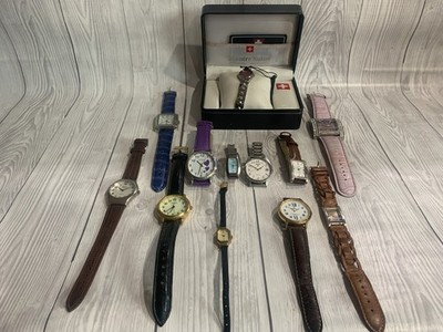 Quartz Watch Bundle All Untested Pulsar Reflex Citron Avia Etc Job Lot Vintage 